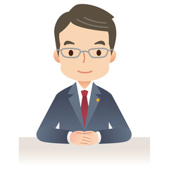 スーツを着た男性／弁護士