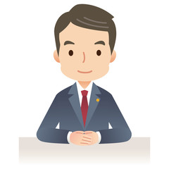 スーツを着た男性／弁護士