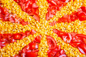 Macedonian flag from food