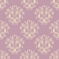 vector seamless backdrop. damask pattern. flower wallpaper