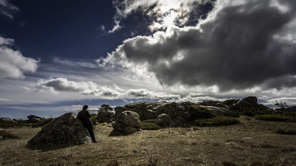 High mountain landscape in a cloudy day