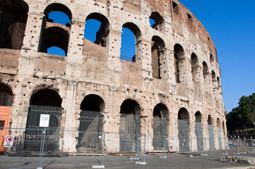 The Colosseum in Rome, Italy.