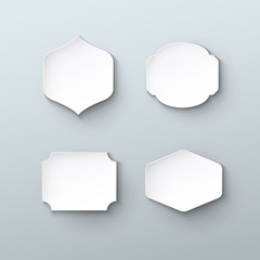 Set of paper labels in vintage style