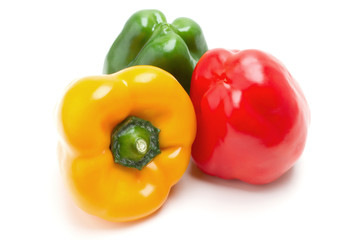 Yellow, red, green parprika