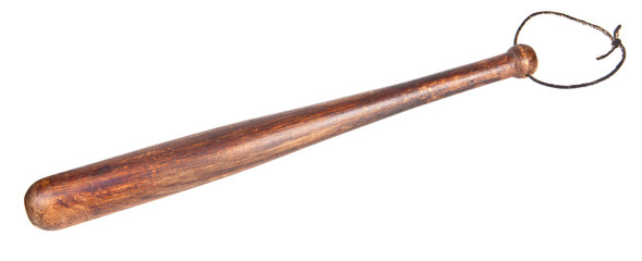 wooden bat on a white background