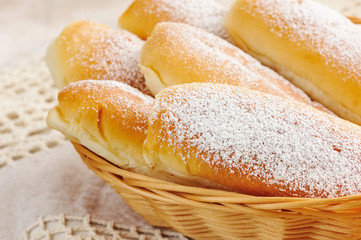 Italian buns with sweet cream