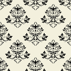 vector seamless backdrop. damask pattern. flower wallpaper