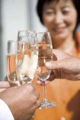 woman having a toast