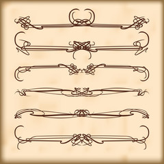 retro design elements text dividers and decorations