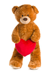 teddy bear with red heart