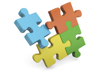 Obraz premium Puzzle - 3D