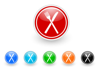 food icon vector set