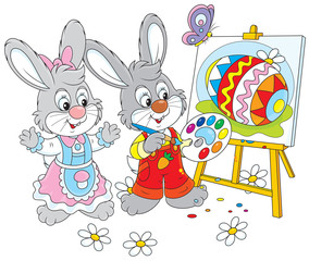 Easter Bunnies painters