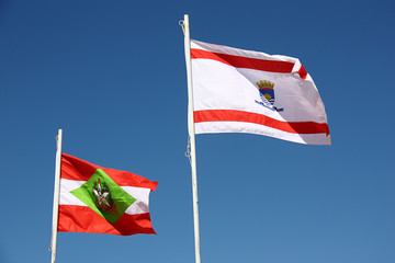 Santa Catarian and Florianopolis flags