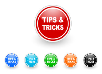 tips tricks icon vector set