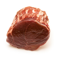 Haunch of venison isolated on a white background.