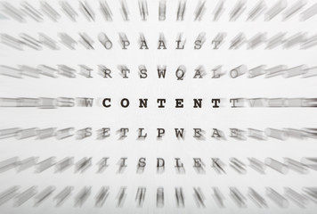 Fototapeta premium Crossword letters, focus on word content