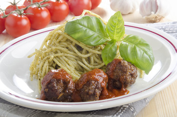 spaghetti with italian meat balls