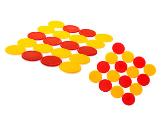 red and yellow circles