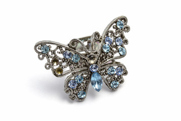 Butterfly hairpin isolated on white 