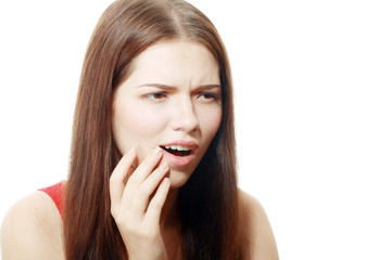 Fototapeta premium woman having toothache