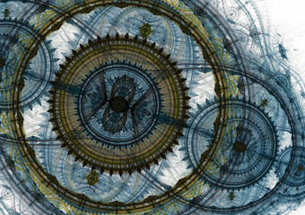 Steam punk abstract fractal background