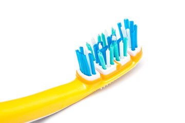 Modern Toothbrush Close Up Isolated On White