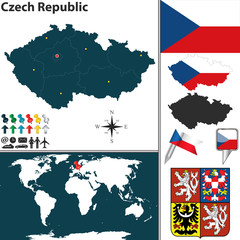 Obraz premium Map of Czech Republic