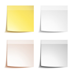 Stick note paper on white background