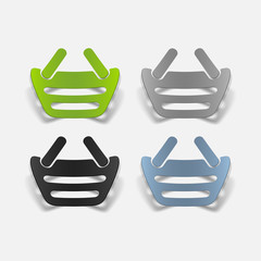 realistic design element: food basket
