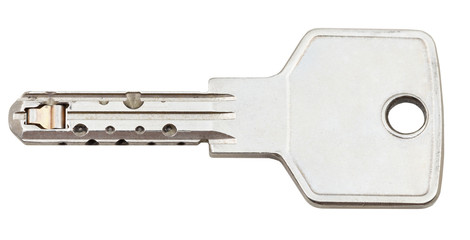 one steel door key for pin tumbler lock