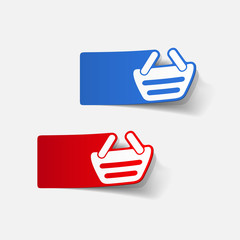 realistic design element: food basket