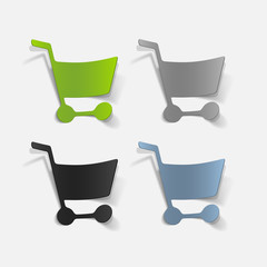 realistic design element: grocery cart