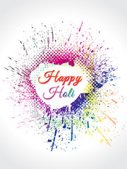 happy holi Background with grunge