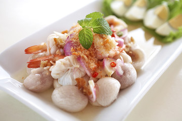 mangosteen spicy salad and herb