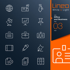 Lineo White & Light - Office and Business outline icons