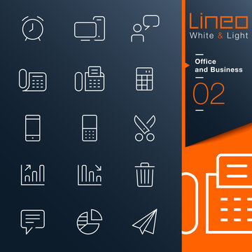 Lineo White & Light - Office and Business outline icons