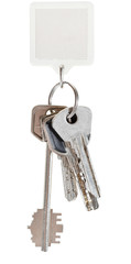 keys on keyring and square keychain