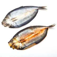 Fototapeta premium Kippers isolated on a white studio background.