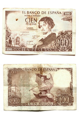One hundred pesetas Becquer