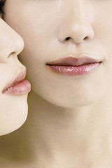 Obraz premium mouth of two women