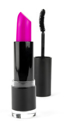 Lippenstift und Wimperntusche