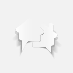 realistic design element: house, bubble