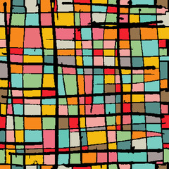 Plakaty  Bright Mosaic Background