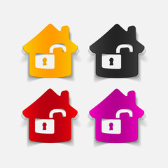 realistic design element: house, building