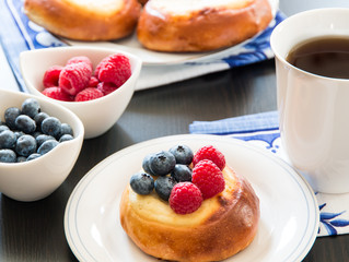Cottage cheese pastry pie, vatrushka in Russian cuisine.
