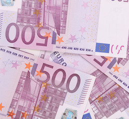Five hundred euro notes.