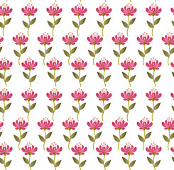 Seamless floral pattern texture on white background