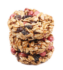 Stack of candied peanuts sunflower seeds.