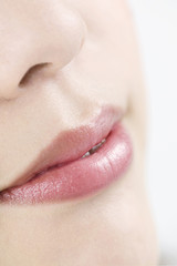 mouth of person smiling